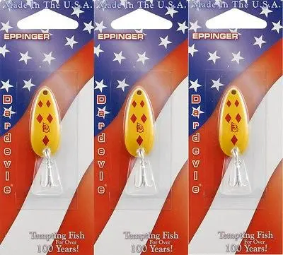 Eppinger Dardevle Yellow Diamond Spoon Lure – 3/16 oz, 8-17