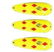 Eppinger Dardevlet Chartreuse-Orange Spoon Lures – 3/4 oz, 2.875″, Model 1-80