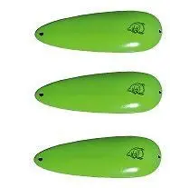 Eppinger Dardevlet Fluorescent Green Spoon Lures – 3-Pack, 3/4 oz, 2.875″