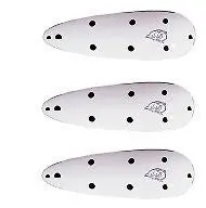 Eppinger Huskie Devle Spoon Lure – White/Black Dot Pattern, 3.25 oz, 5.5″