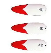 Eppinger Huskie Devle Spoon Lure – White/Red Chunk, 3.25 oz, 5.5″