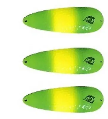 Eppinger Huskie Junior Green Chartreuse Fishing Spoon Pack – 2 oz, 4.5″