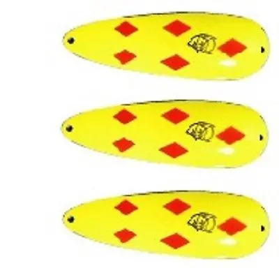 Eppinger Huskie Junior Spoon – Chartreuse/Orange, 2 oz, 4.5″ (Model 7-80)