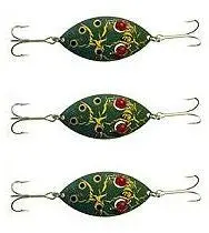 Eppinger Red Eye Wiggler Spoon Lure – Crackle Frog Finish, 1/2 oz, 2.25″