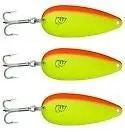 Eppinger Rokt Devlet Chartreuse/Orange Fishing Spoons (3-Pack) – 1.25 oz, 2.25″, Item 11-71