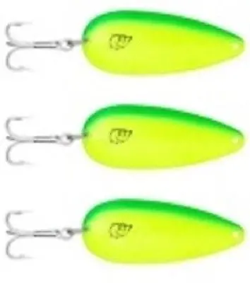 Eppinger Seadevle Bright Green Spoon Lure Pack – 3-Pack, 3 oz Each, 5.75″, Size 60-70