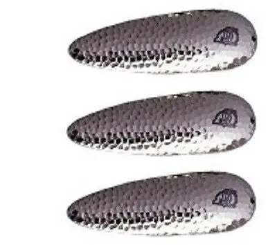 Eppinger Seadevle IMP Hammered Nickel Spoon Lures (3-Pack) – 1 oz, 3.25″, Style 62-62