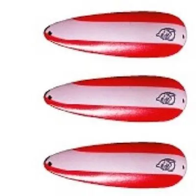 Eppinger Seadevle IMP Red White Stripe Spoon Lure – 1 oz, 3.25″