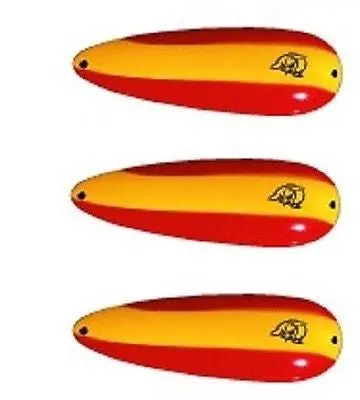 Eppinger Three Seadevle Red/Yellow Striped Spoon Lure – 3 oz, 5 3/4″, Model 60-43
