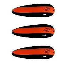 Eppinger Troll Devle Black/Orange Stripe Spoon Lures – 1.5 oz, 4.5″ Length, 63-46