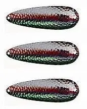 Eppinger Troll Devle Nickel Green/Red Spoon Lures – 3-Pack, 1.5 oz, 4.5″