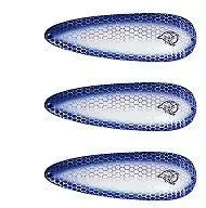 Eppinger Troll Devle White/Blue Side Spoon Lures – 1.5 oz, 4.5″, Model 63-74