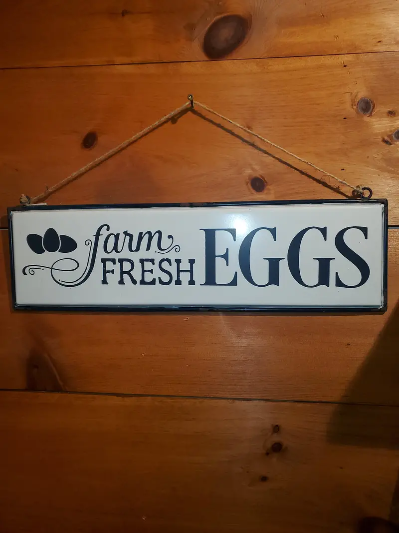 Farm Fresh Eggs Rustic Wall Decor Sign