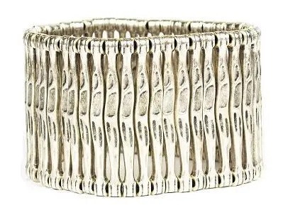 Flexible Cuff Bracelet – Silk Wool and Bijoux