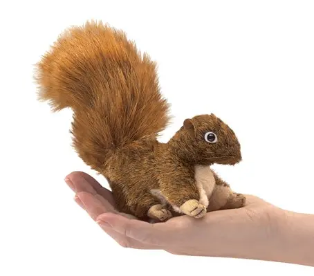 Folkmanis Red Squirrel Hand Puppet – Small-Scale Wildlife Puppet for Play
