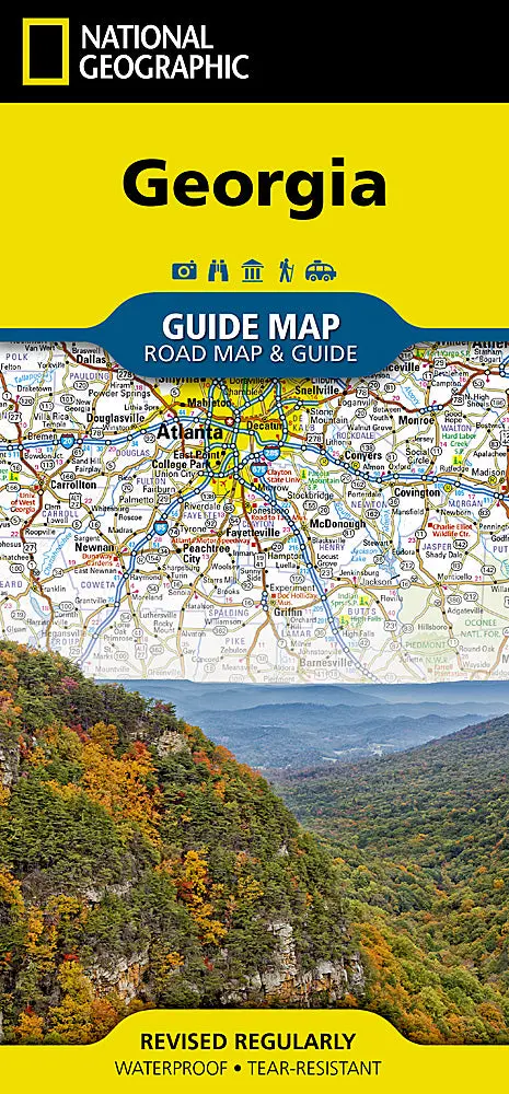 Georgia State Recreation & Topographic Guide Map