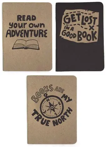 Get Lost in a Good Book Notepad Set – 3-Pack Literary-Themed Writing Pads