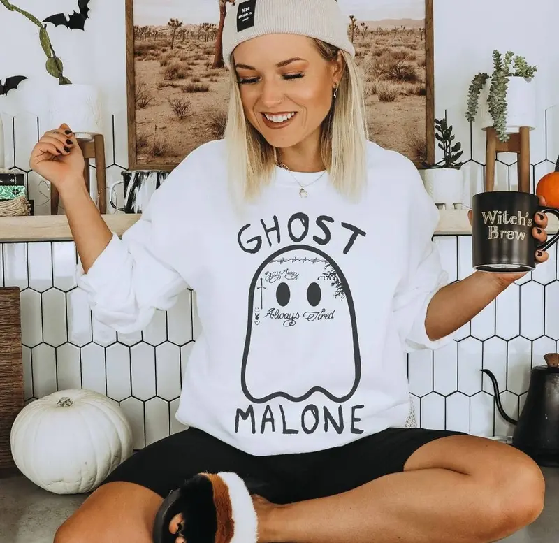 Ghost Malone Long-Sleeve Graphic Shirt