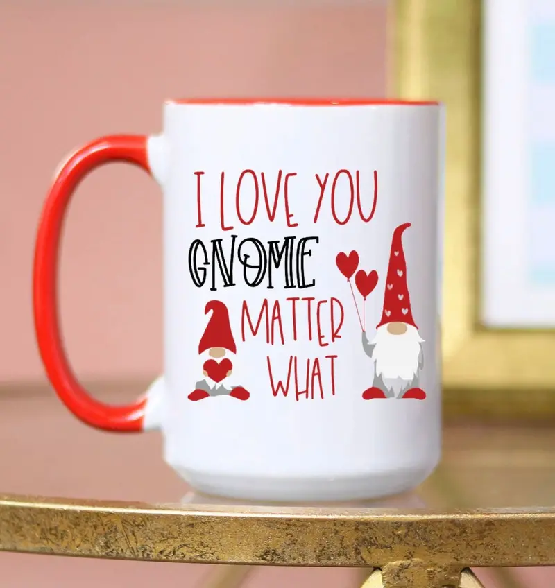 ‘Gnome Matter What’ Love-Themed Valentine’s Mug