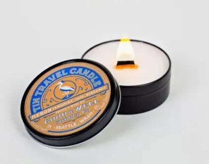 Good & Well Supply Tin Travel Candle – Soy Wax, Portable Scent