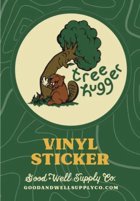 Good & Well Supply Tree Hugger Vinyl Sticker – Eco-Friendly Decal
