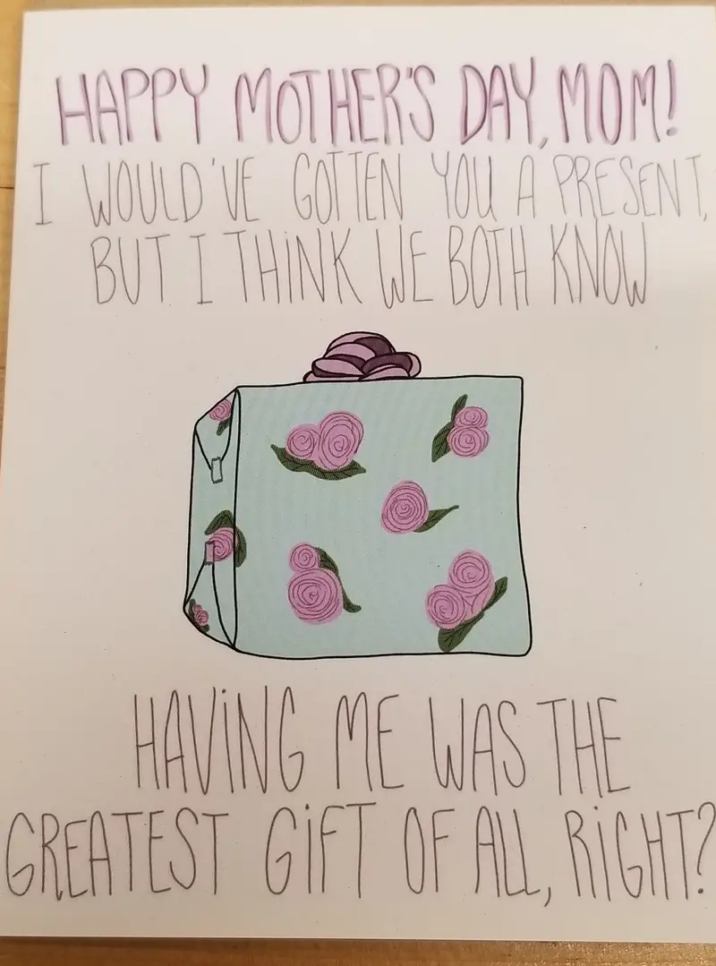 Greatest Gift Mother’s Day Greeting Card – Thoughtful Hand-Illustrated Design