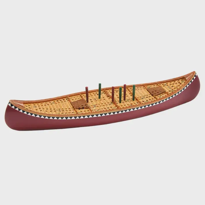 GSI Canoe-Shaped Cribbage Board with Pegs