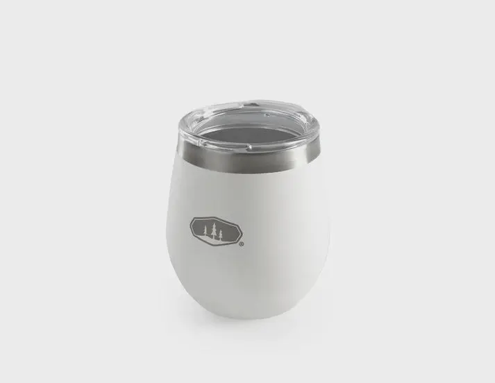 GSI Glacier White 8oz Stainless Steel Drinking Glass