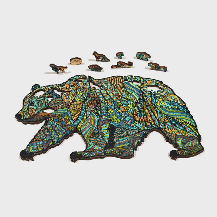 GSI Grizzly Bear Laser-Cut Wooden Puzzle