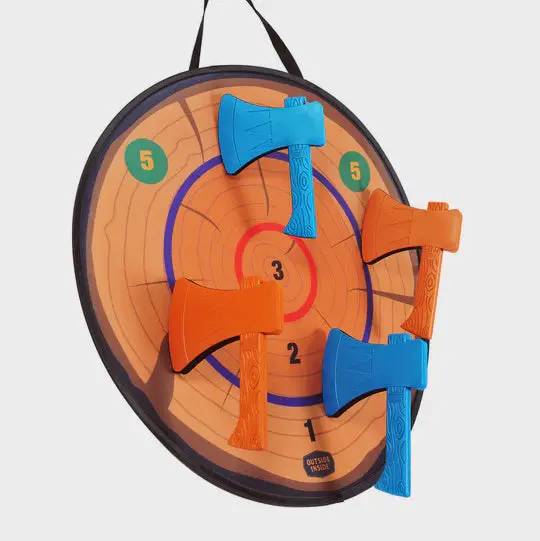 GSI Outdoors Axe Throwing Target Set – Backyard Skill Game Kit