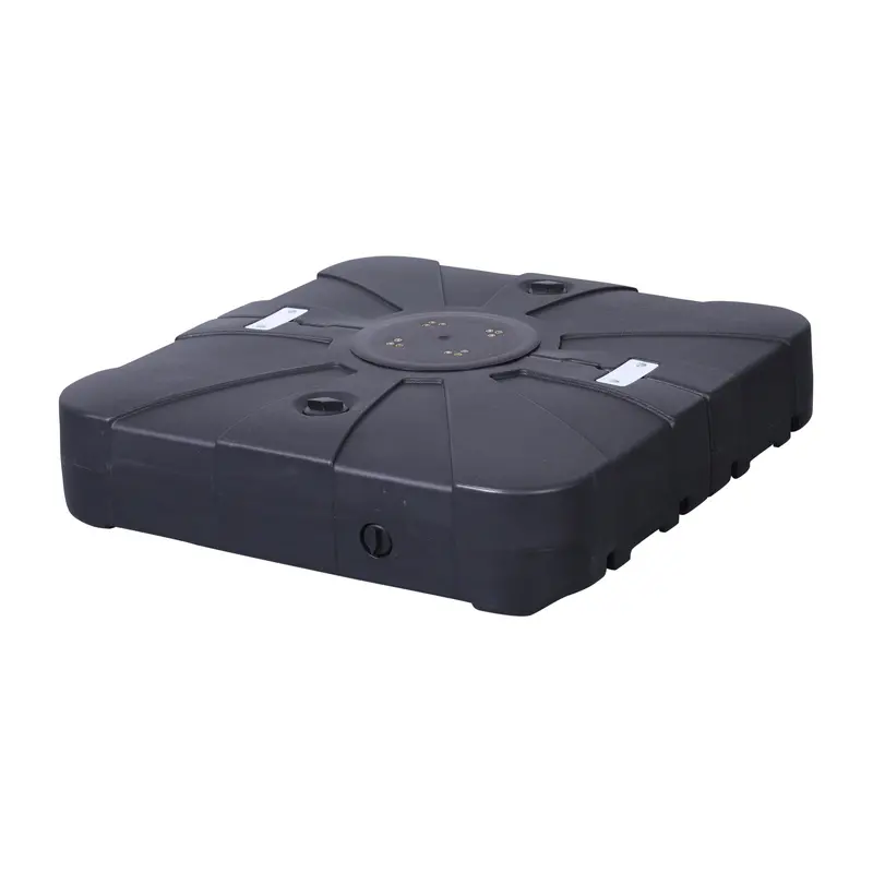 Hank Heavy-Duty Offset Umbrella Base: Grooved Handles, Built-In Wheels, All-Weather Design