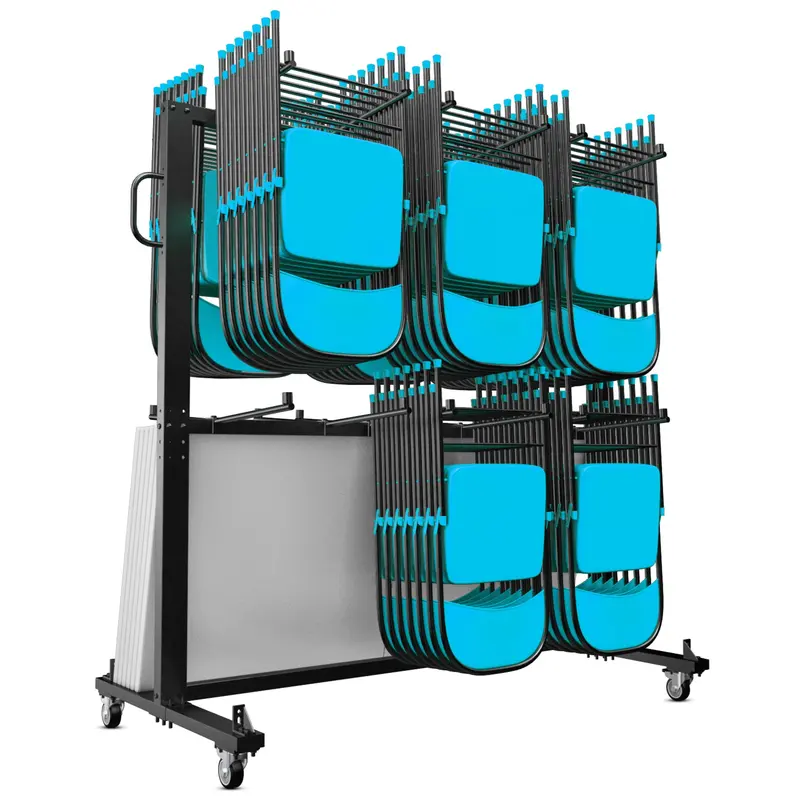 Hawkins Heavy-Duty Mobile Storage Cart for Tables & Chairs – 84 Chairs or 42 Chairs + 12 Tables