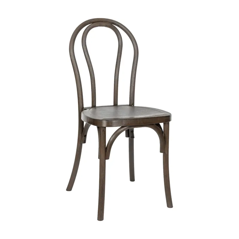 HERCULES Commercial Thonet-Style Folding Chair – Wood-Grain Resin, Indoor/Outdoor Ready
