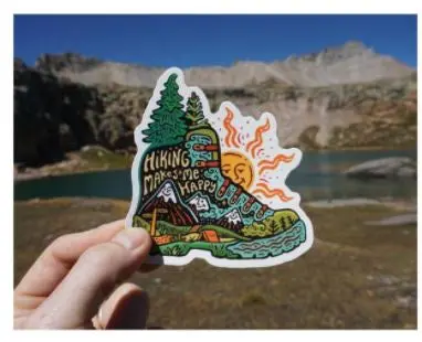 Hiking Brings Joy Motivational Sticker