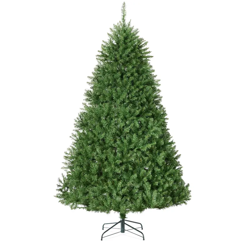 Hinged Full Douglas Fir Artificial Christmas Tree with Heavy-Duty Metal Stand