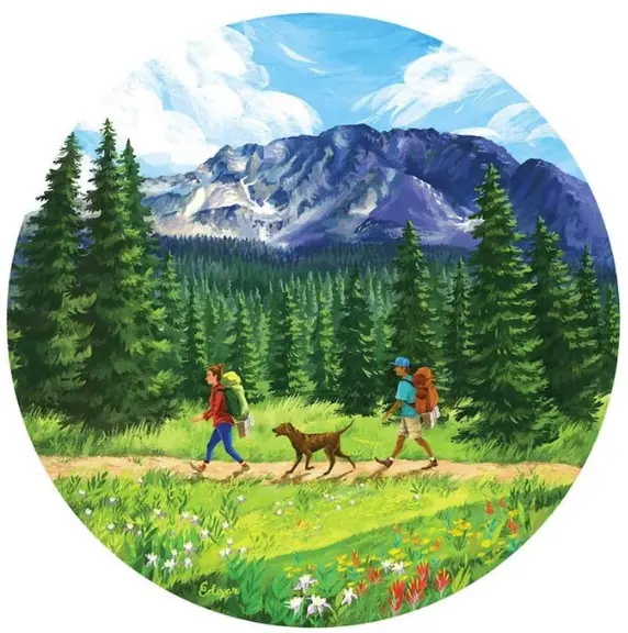 ‘Hit The Trail’ Hiking Sticker – Adventure Decal