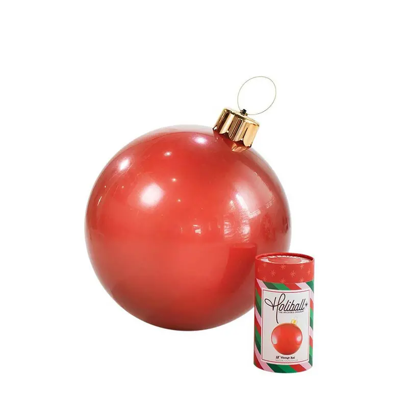 Holiball 18-Inch Vintage-Style Red Inflatable Holiday Ornament