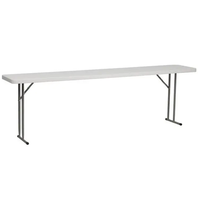 HONGGE Granite-White Plastic Seminar Table – Lightweight Training & Conference Folding Table