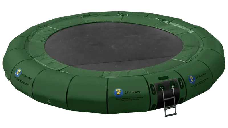 Island Hopper 20-Foot Acrobat Water Trampoline – Green
