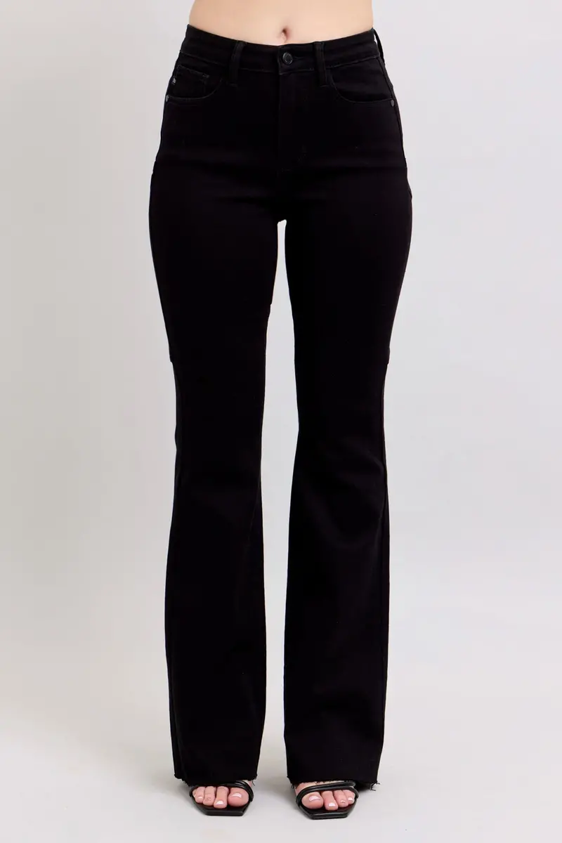 Judy Blue Star-Seam Flare Jeans – High-Rise Distinctive Detailing