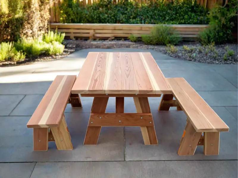 Kids’ Redwood Picnic Table – Outdoor Play & Dining