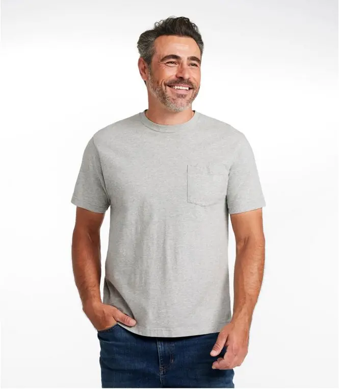 L.L. Bean Carefree Unshrinkable Pocket T-Shirt for Men