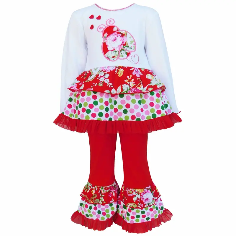 Ladybug & Heart Polka Dot Outfit – Red Valentine’s Ensemble