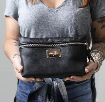 Lifetime Leather Zippered Leather Cosmetic Bag – Travel Toiletry Organizer