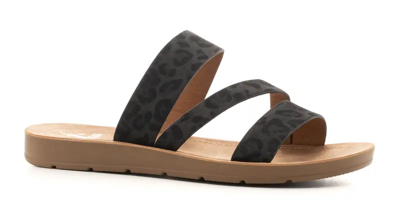 Lydia Black Leopard-Print Comfort Slides