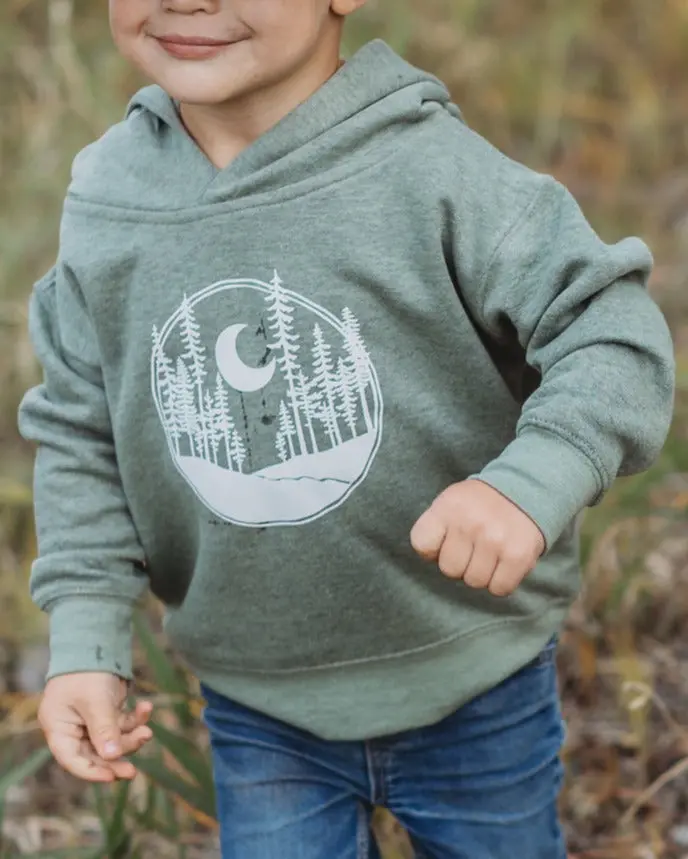 Made of Mountains Kids’ Crescent Moon Hoodie – Dreamy Night-Themed Sweatshirt