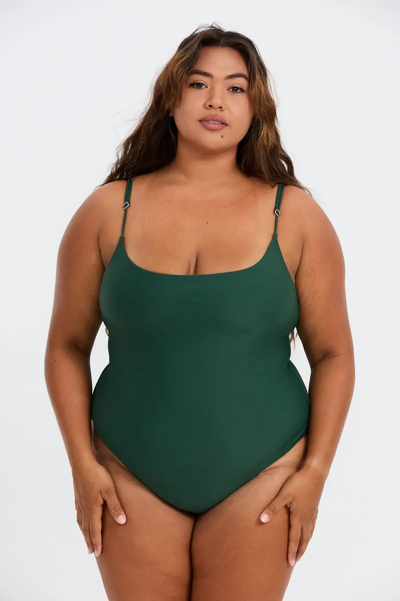 Makenna Curve-Fit One-Piece in Fern