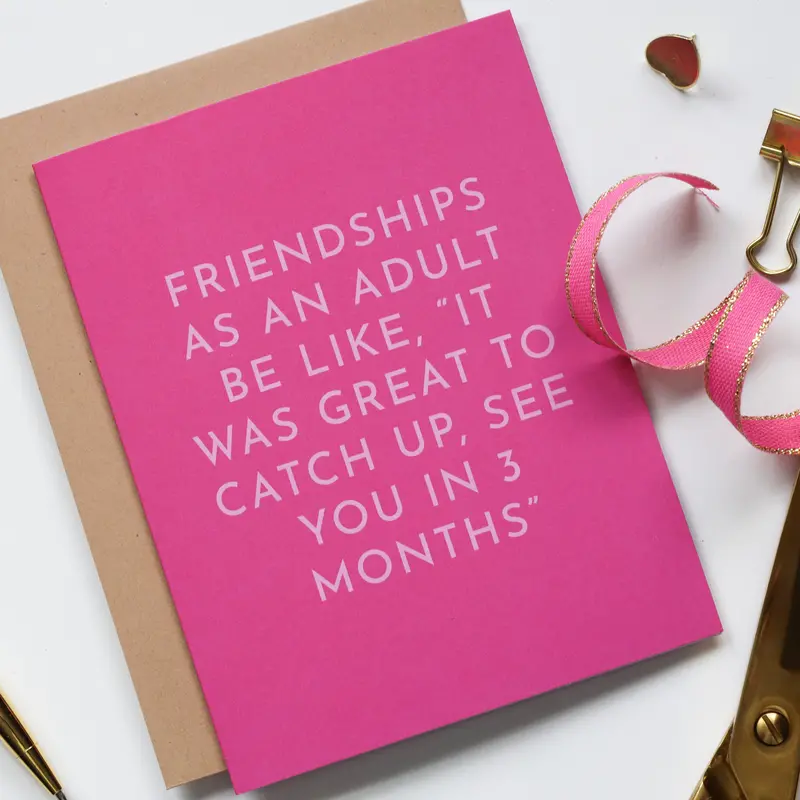 Mature Friendship Greeting Card for Adults