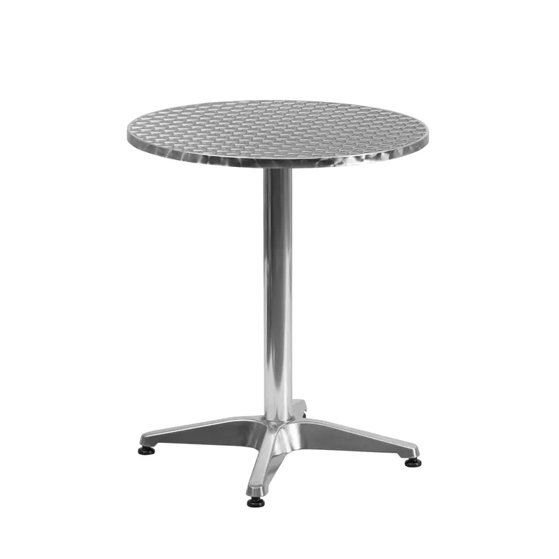 Mellie 23.5″ Round Aluminum Patio Table – Standalone Base Design, No Chairs Included