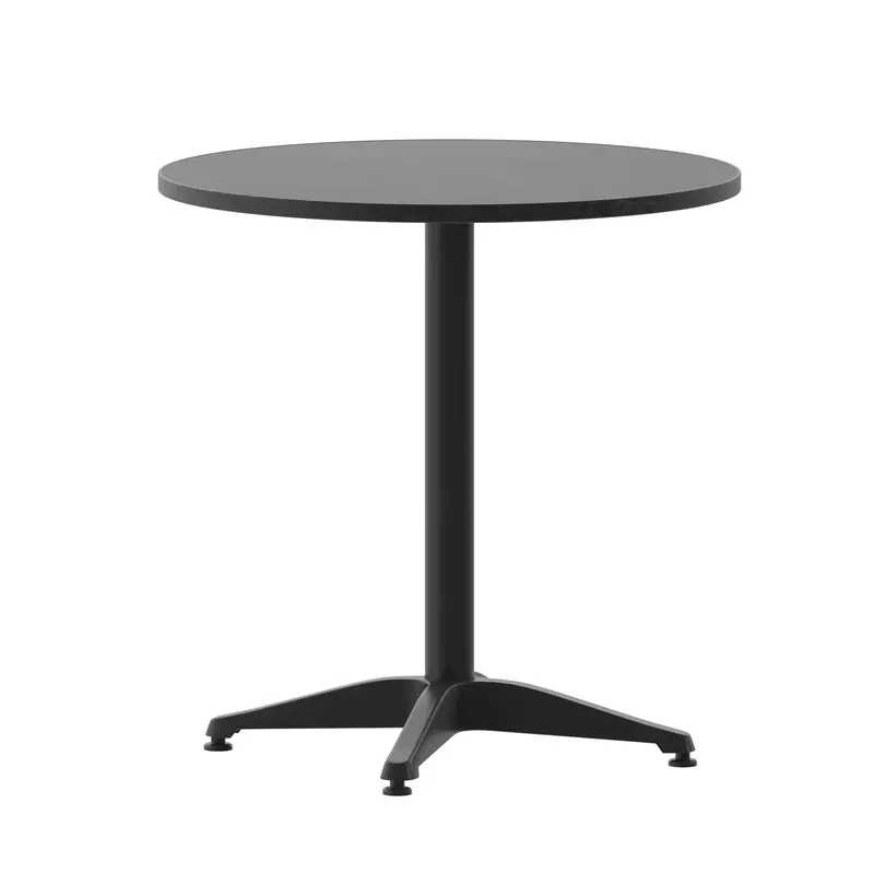 Mellie Round Aluminum Patio Table – 27.5″ Outdoor Dining Table with Sleek Metal Base